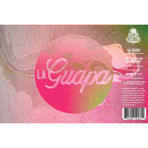 King Fox La Guapa Sour by King fox Brewery, beer label