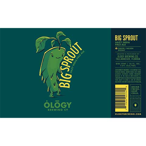 Ology Big Sprout Hazy IPA by Ology Brewing Co, beer label
