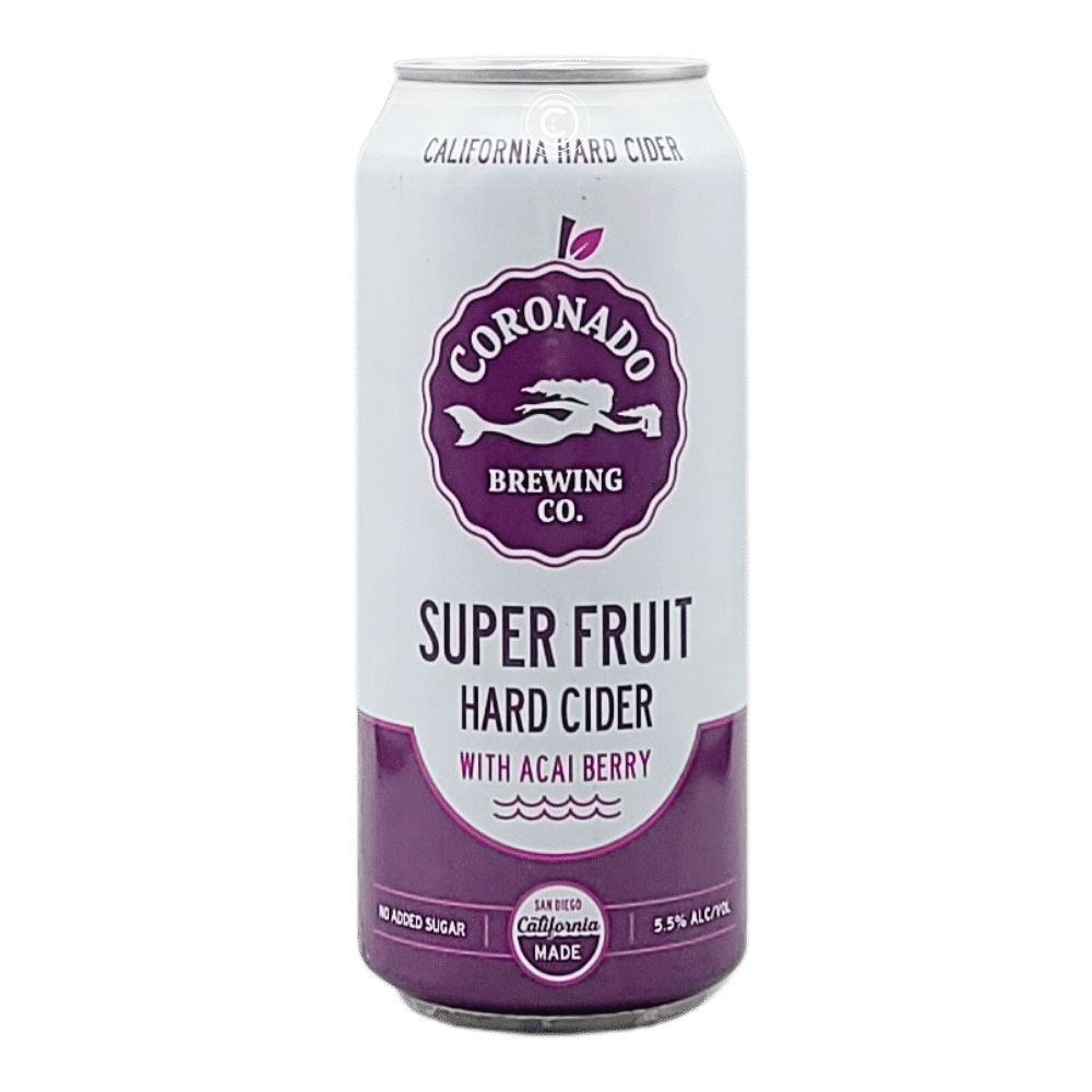 Co. Super Fruit Hard Cider with Acai Berry by Coronado Brewing Co, beer label