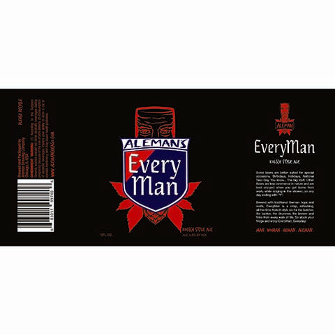 Alemans EveryMan Kolsch Style Ale by Aleman Brewing, beer label