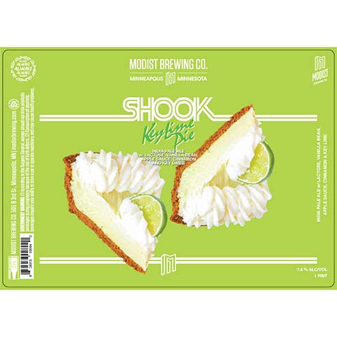 Modist Brewing Shook Keylime Pie IPA by Modist Brewing Company, beer label