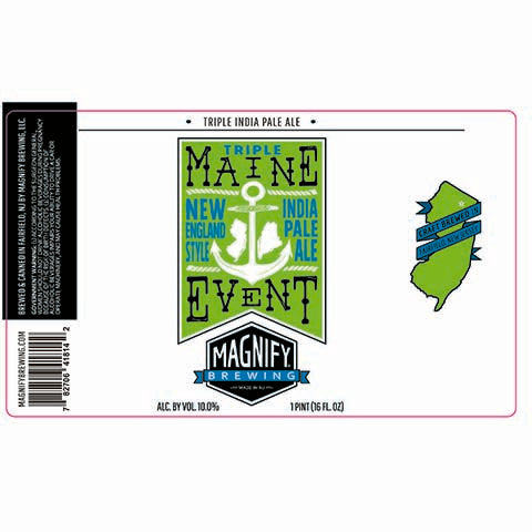 Magnify Maine Event New England TIPA by Magnify Brewing Company, beer label