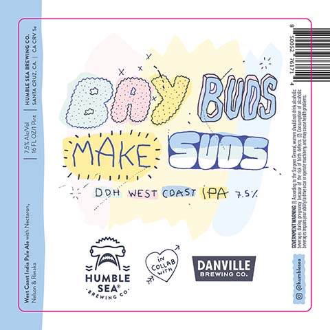 Humble Sea Bay Bus Make Suds IPA by Humble Sea Brewing Co, beer label