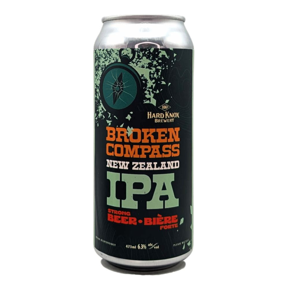 Broken Compass New Zealand IPA by Hard Knox Brewing, beer label
