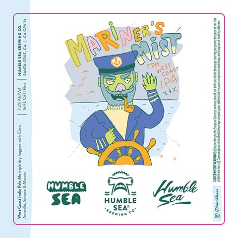 Humble Sea Mariner's Mist IPA by Humble Sea Brewing Co, beer label