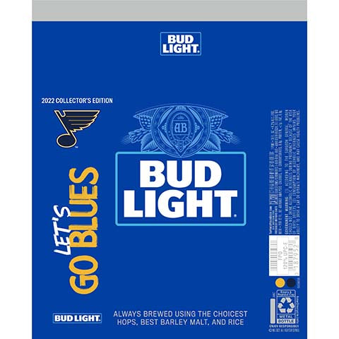 Bud Light Let's Go Blues by Anheuser-Busch, beer label