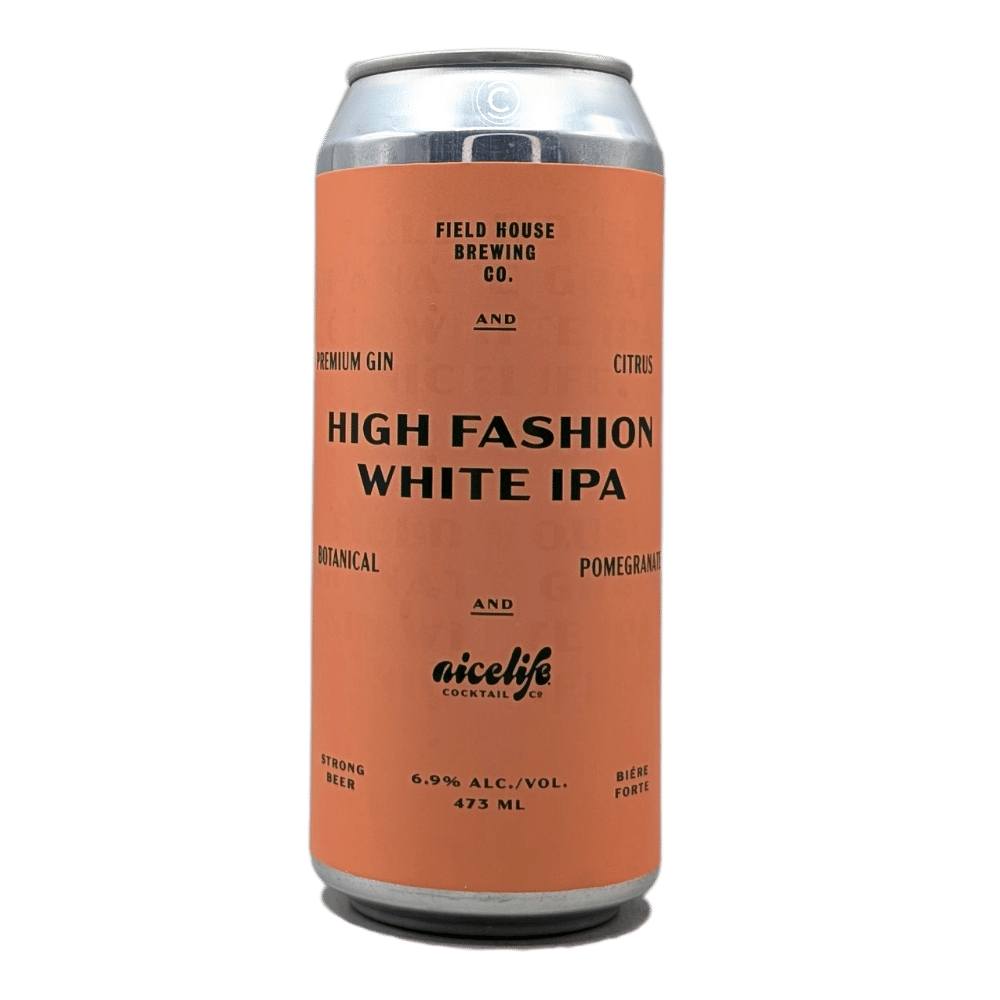 x NiceLife Cocktail Co. High Fashion White IPA by Field House Brewing Co., beer label