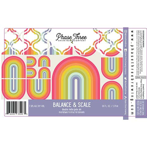 Phase Three Balance & Scale DIPA by Phase Three Brewing Company, beer label