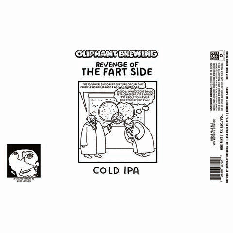 Oliphant Revenge of the Fart Side Cold IPA by Oliphant Brewing, beer label