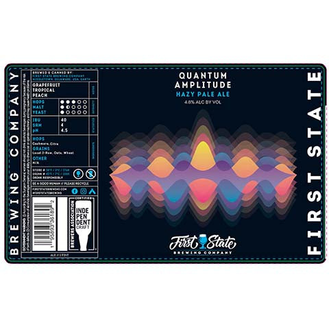 First State Quantum Amplitude Hazy Pale Ale by First State Brewing company, beer label