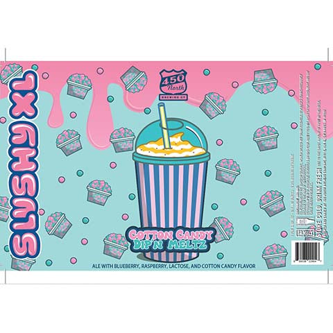 450 North Cotton Candy Dip'N Meltz XL Sour Ale by 450 North Brewing Company, beer label