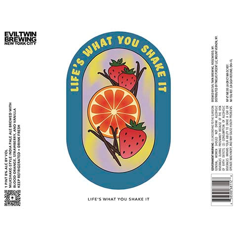 Evil Twin Life's What You Shake It IPA by Evil Twin Brewing, beer label