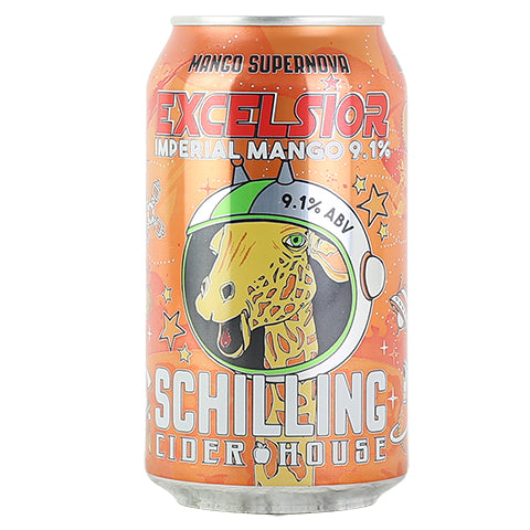 Schilling Excelsior Mango Cider by Schilling Beer Co, beer label