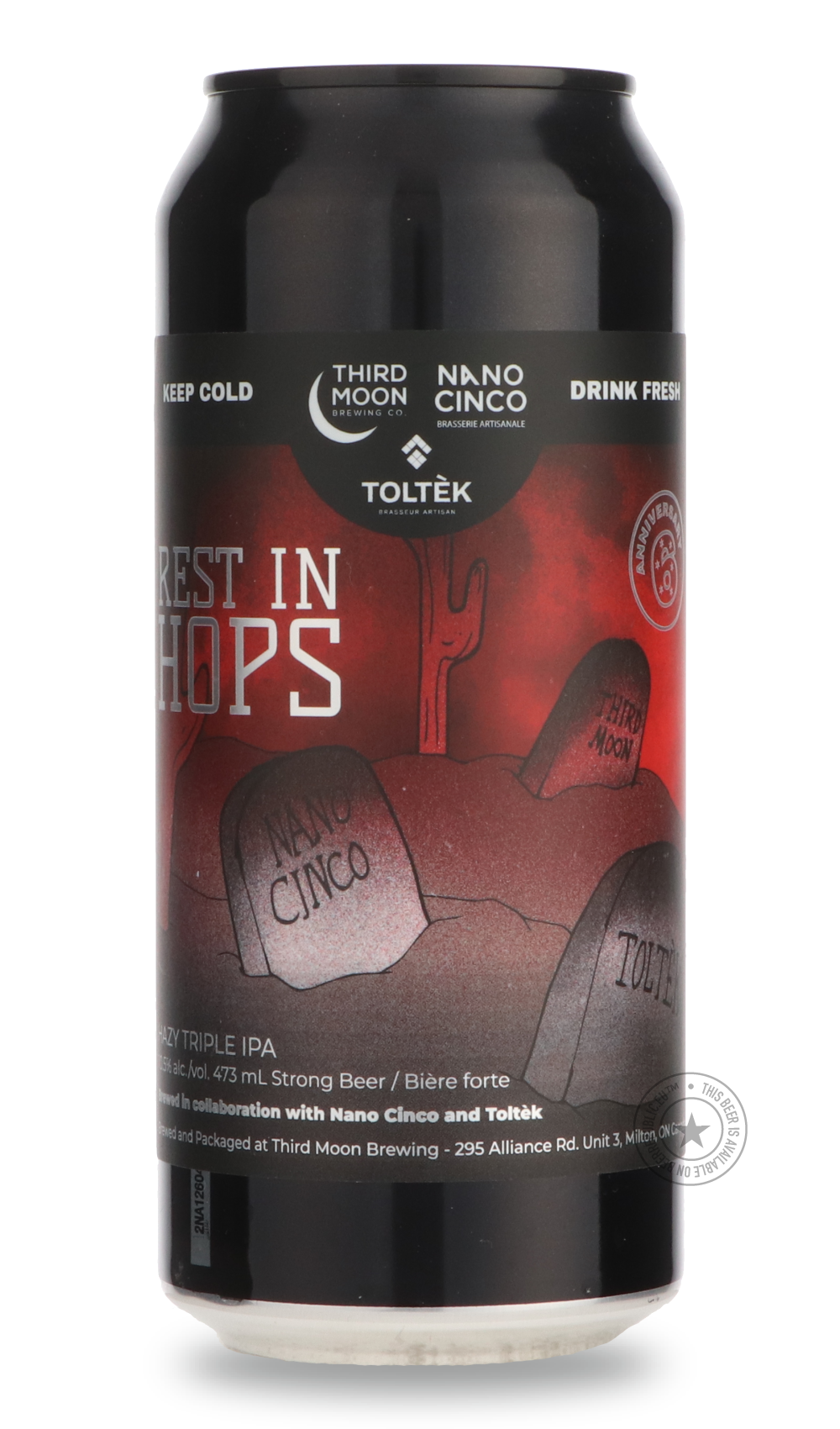 Rest In Hops / Nano Cinco & Toltèk by Third Moon, beer label