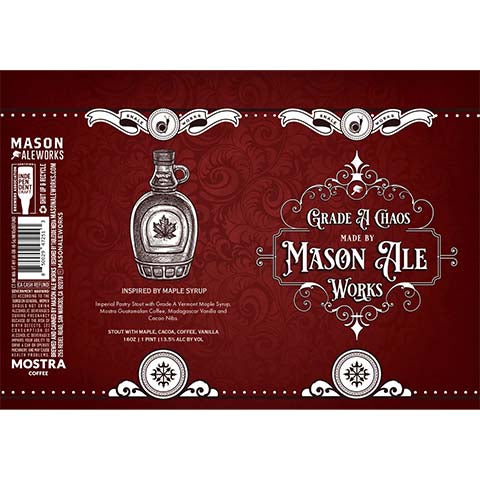 Mason Aleworks Grade A Chaos Imperial Pastry Stout by Mason Aleworks, beer label