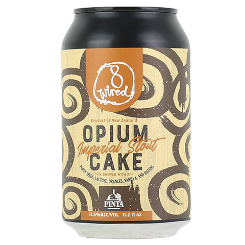 8 Wired Opium Cake Imperial Stout by 8 Wired, beer label