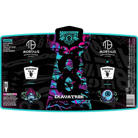 Drekker Gravatron DrekkerFest 8 Release by Drekker Brewing Company, beer label