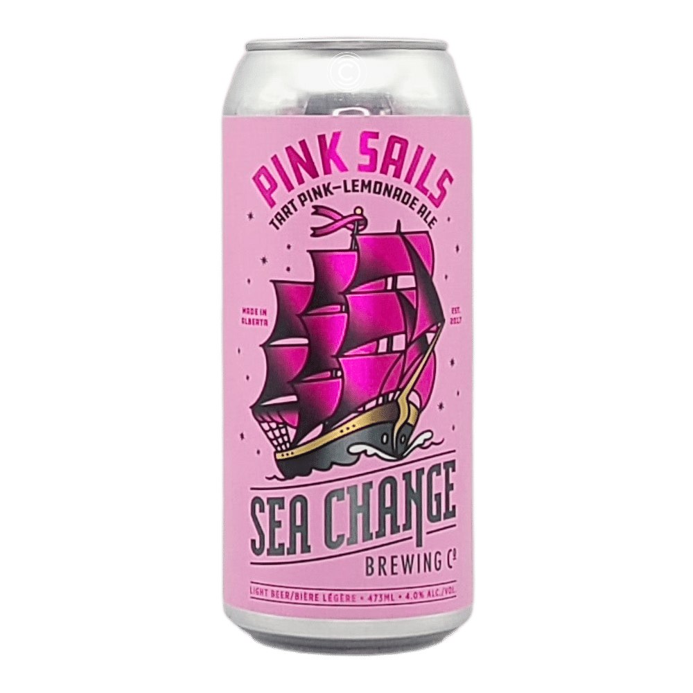 Pink Sails Fruit Ale by Sea Change Brewing Co., beer label