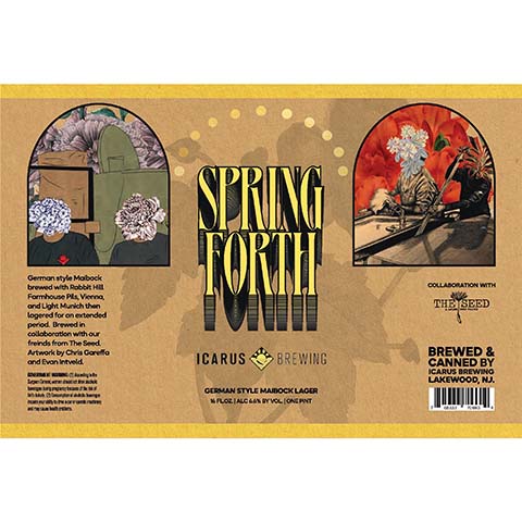 Icarus Spring Forth Maibock by Icarus Brewing Company, beer label