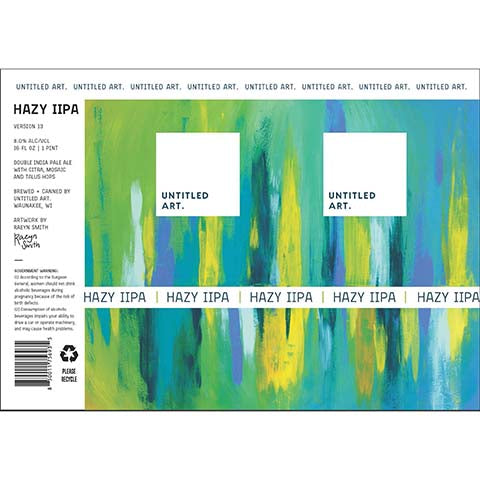 Untitled Art Hazy IIPA Version 13 by Untitled Art, beer label