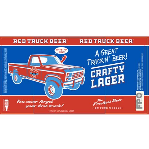 Red Truck Crafty Lager by Red Truck Beer Company, beer label