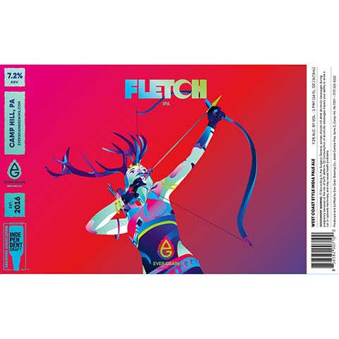 Ever Grain Fletch IPA by Ever Grain Brewing Co, beer label