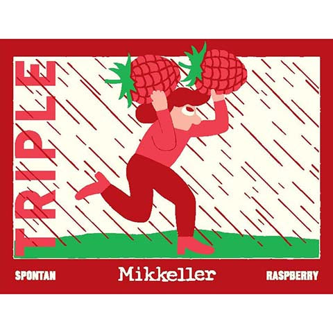 Mikkeller Spontan Triple Raspberry by Mikkeller, beer label