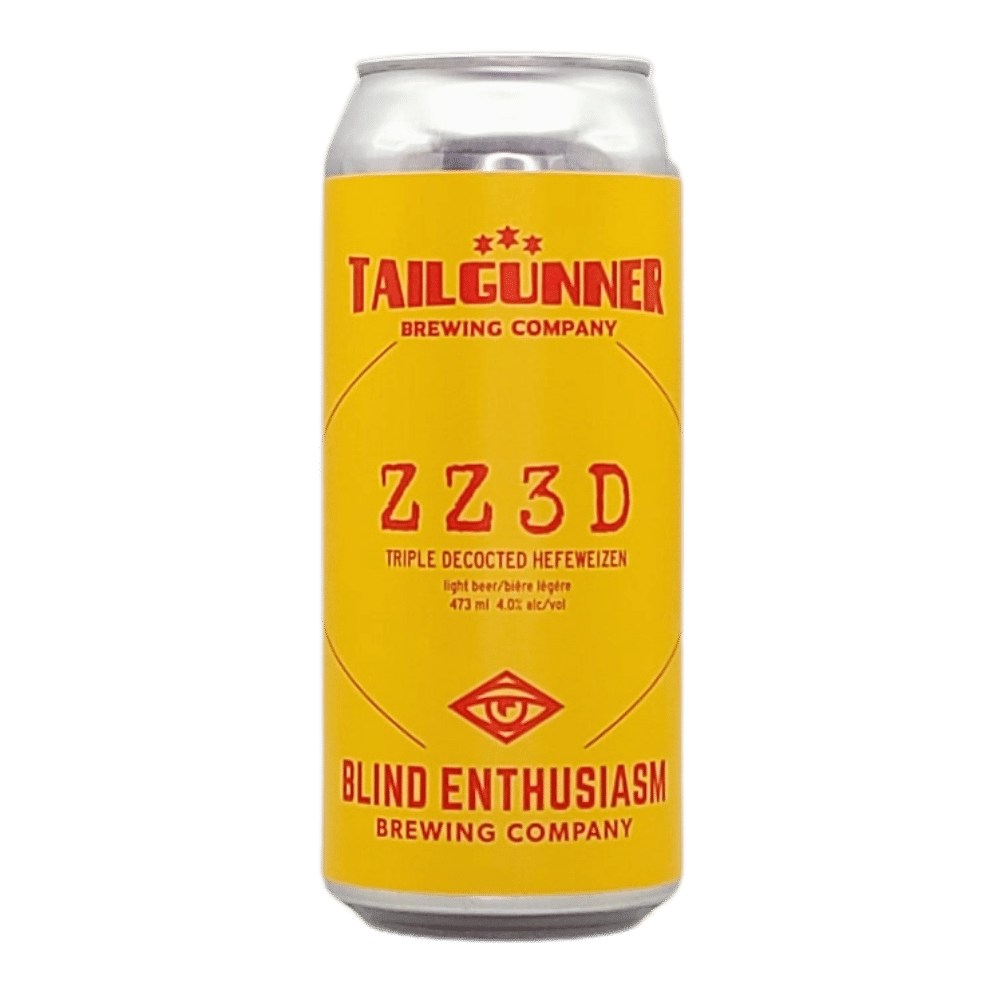 x Blind Enthusiasm ZZ3D by Tailgunner Brewing Company, beer label