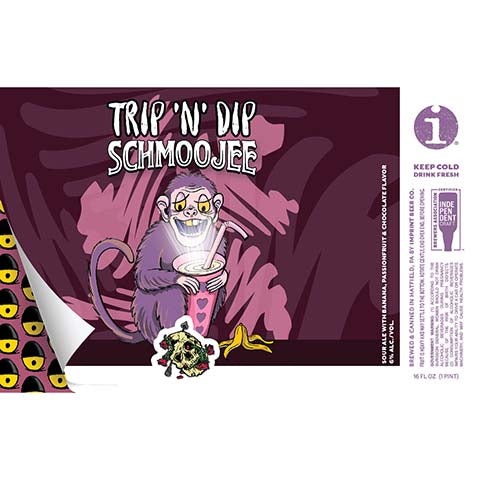 Imprint Trip 'N' Dip Schmoojee Sour Ale by Imprint Beer Company, beer label