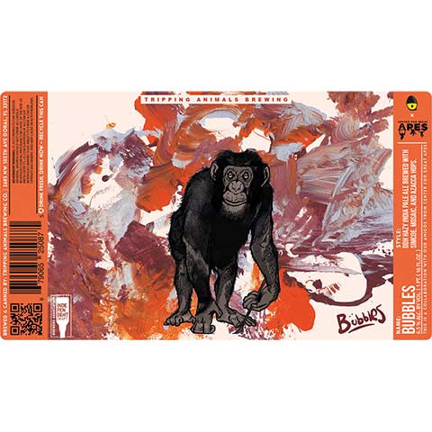 Tripping Animals Bubbles DDH Hazy IPA by Tripping Animals Brewing Co., beer label
