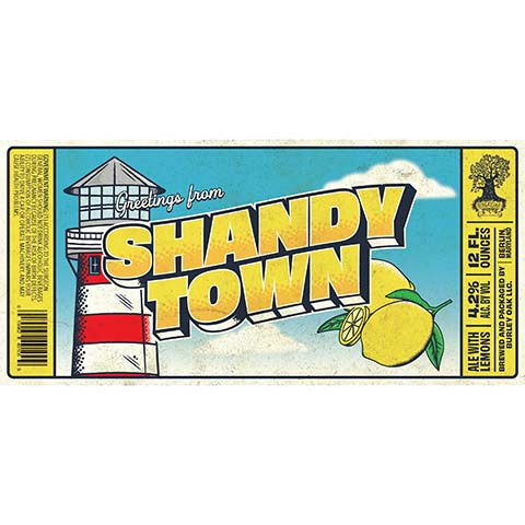 Burley Oak Shandy Town by Burley Oak Craft Brewery, beer label