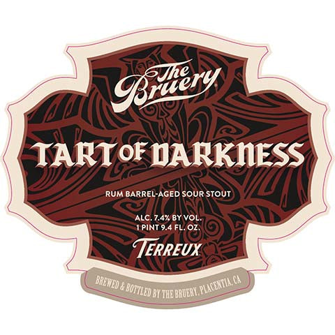 Bruery Tart of Darkness Sour Stout by The Bruery, beer label