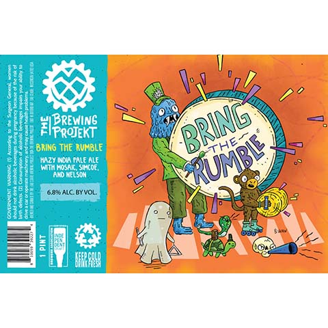 The Brewing Projekt Bring The Rumble Hazy IPA by The Brewing Projekt, beer label