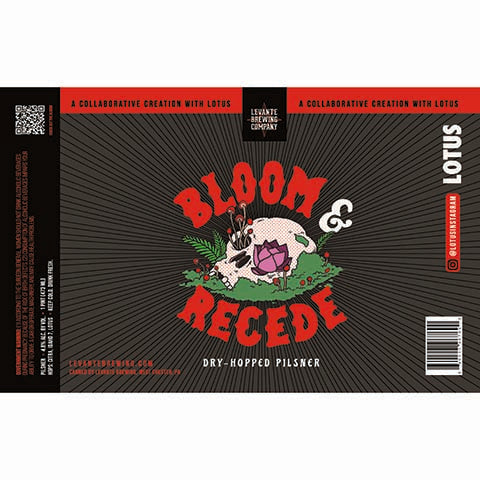Levante Bloom & Recede Pilsner by Levante Brewing Company, beer label