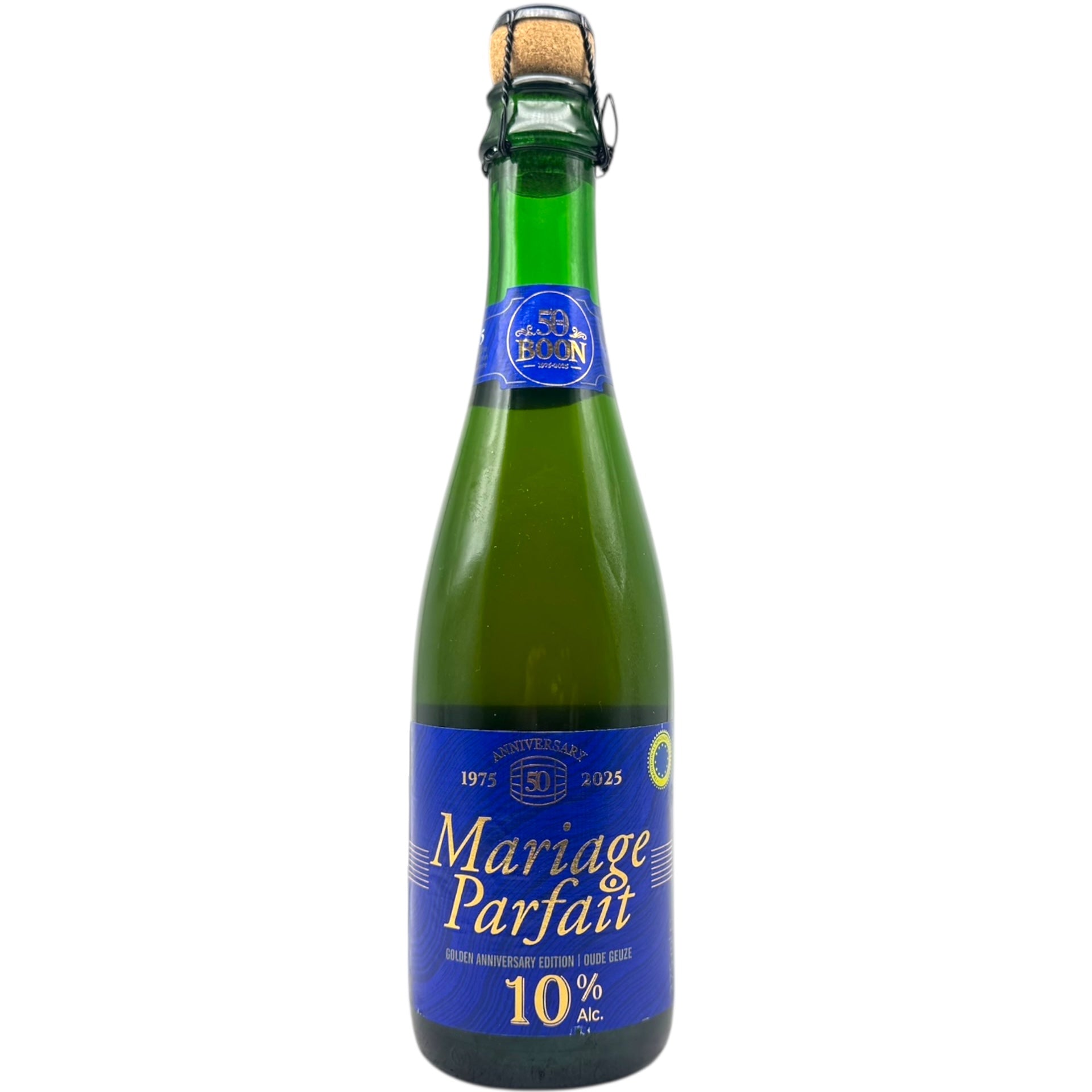 Boon Geuze Mariage Parfait 50th Anniversary 375ml by Brouwerij Boon, beer label