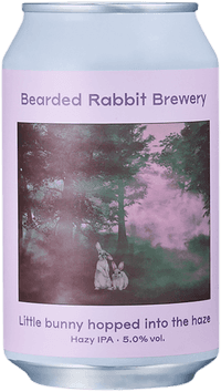 Little Bunny Hopped Into the Haze by Bearded Rabbit Brewery, beer label