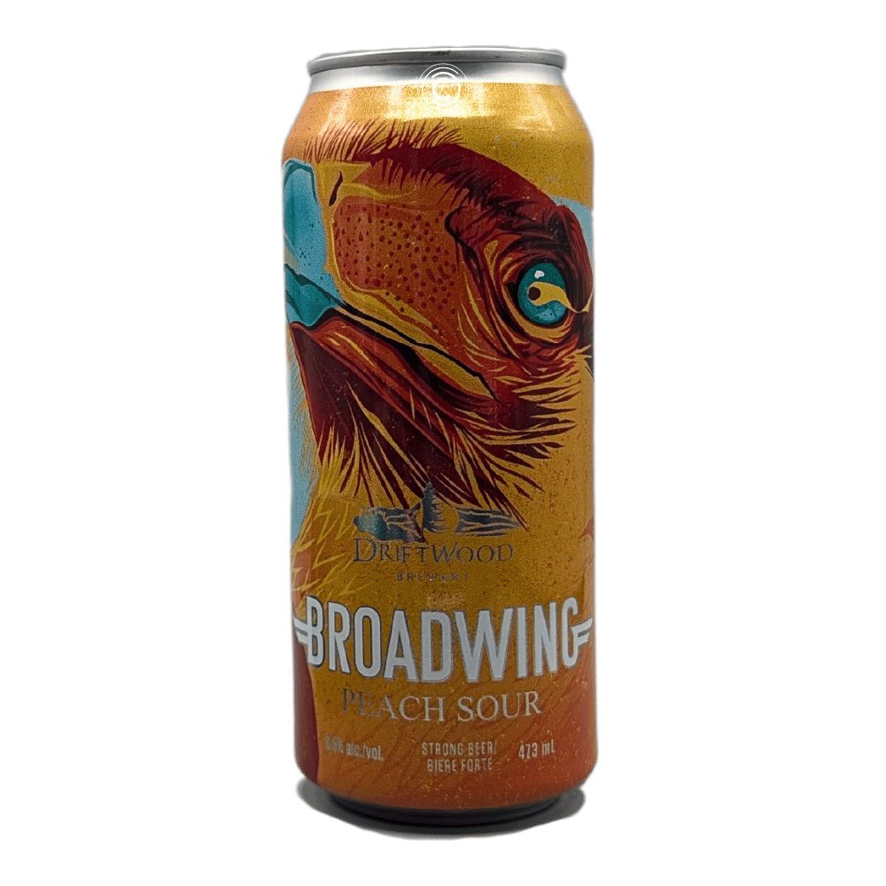 Brewery Broadwing Peach Sour by Driftwood Brewery, beer label