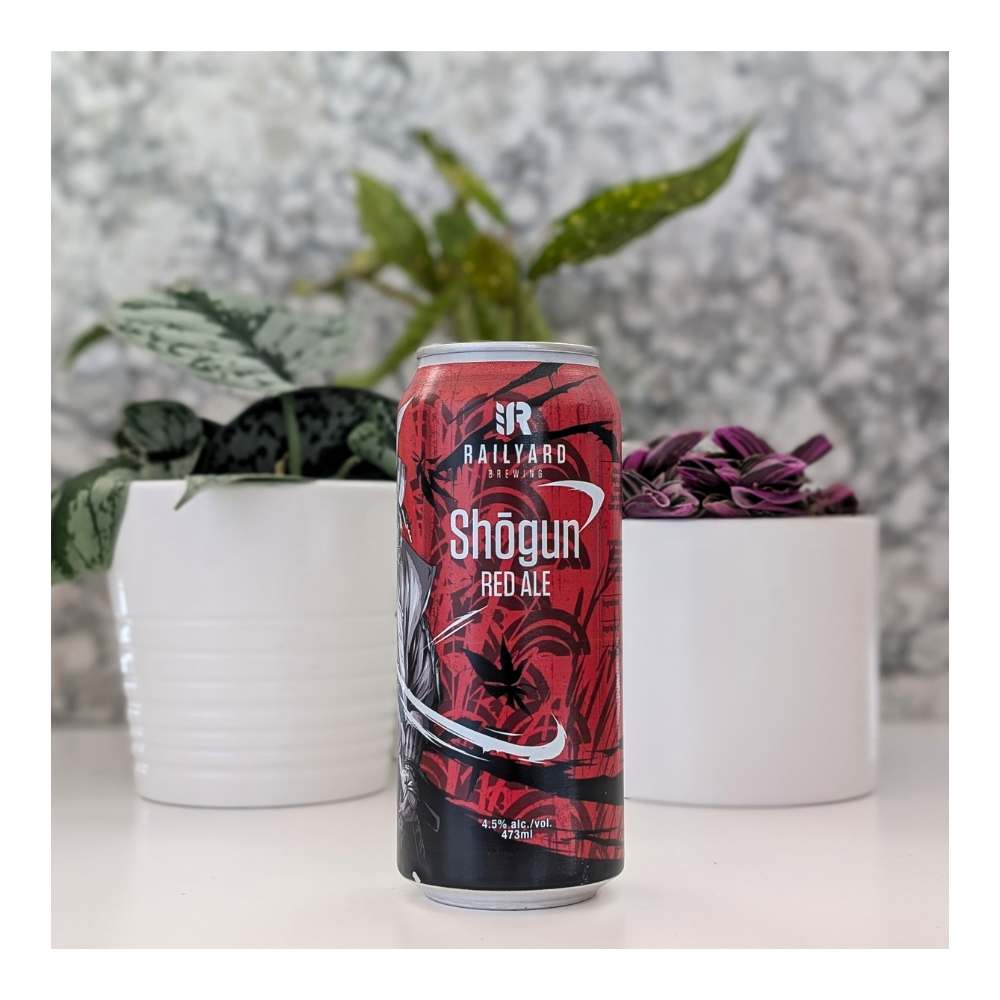 Shogun Red Ale by Railyard Brewing Company, beer label