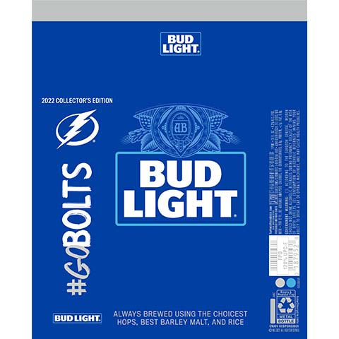 Bud Light #GoBolts by Anheuser-Busch, beer label