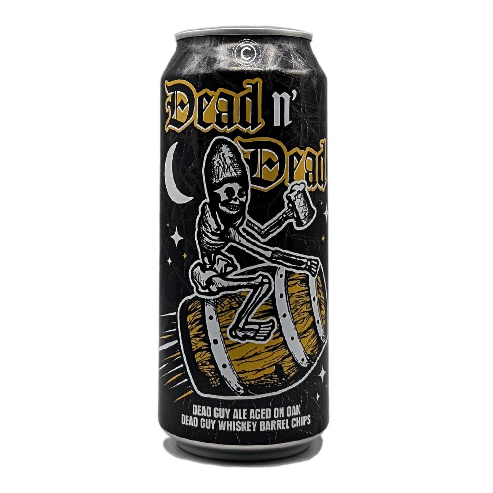 Dead n' Dead Barrel-Aged Amber Ale by Rogue Ales Brewery, beer label