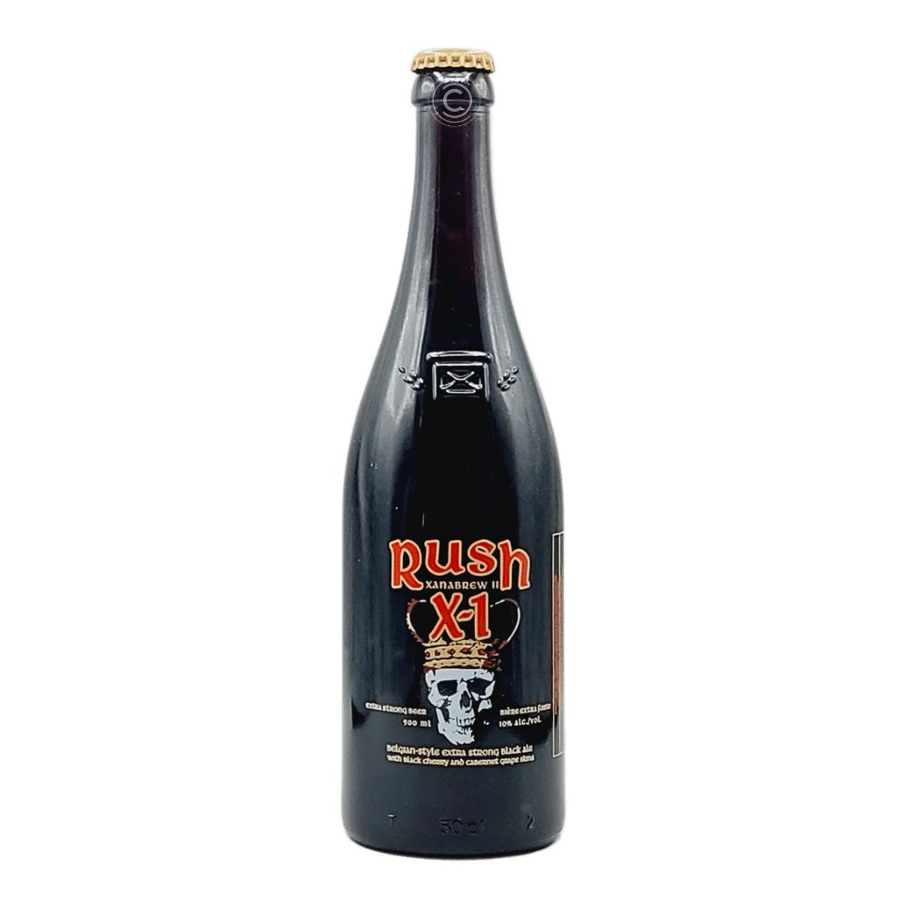 Rush X-1 by Henderson Brewing Company Inc, beer label
