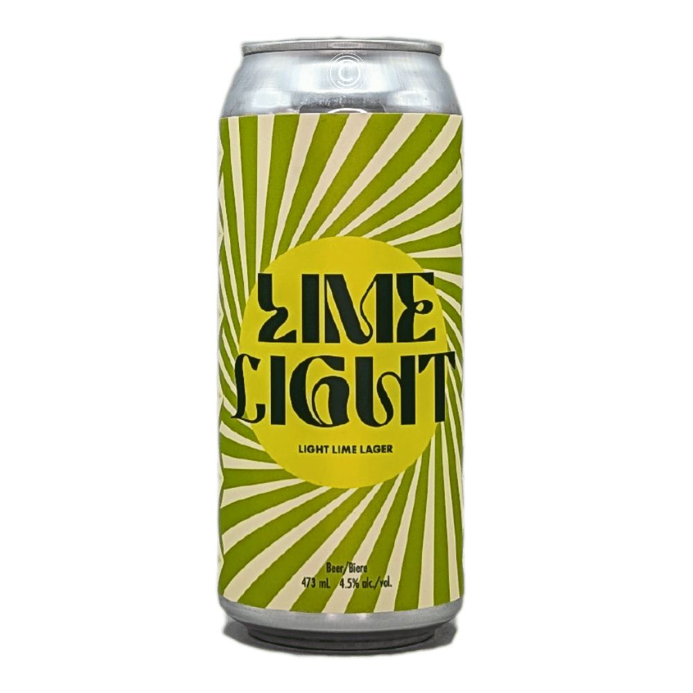 Limelight Light Lime Lager by Cabin Brewing Company, beer label