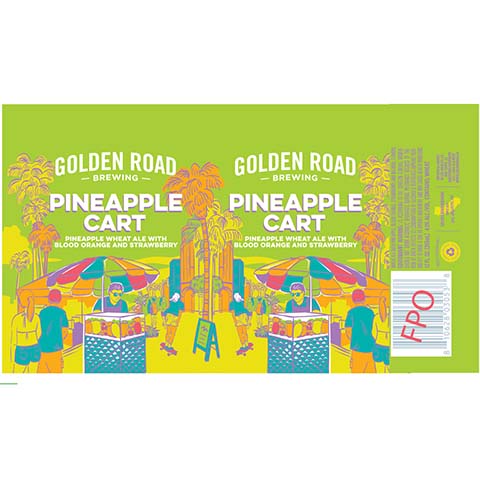 Golden Road Pineapple Cart Wheat Ale by Golden Road Brewing, beer label