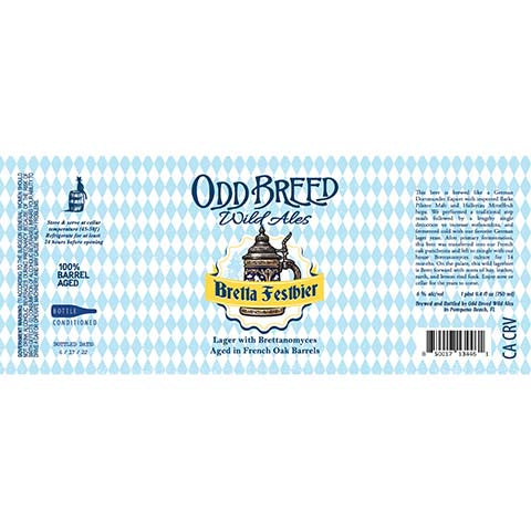 Odd Breed Bretta Festbier Lager by Odd Breed Wild Ales, beer label