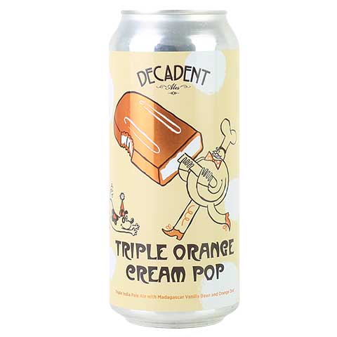Decadent Triple Orange Cream Pop TIPA by Decadent Ales, beer label