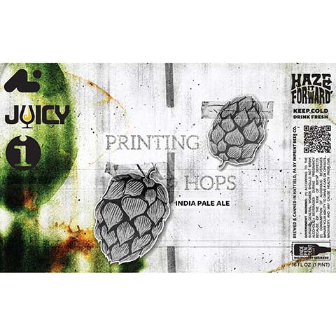 Imprint Beer Printing Hops IPA by Imprint Beer Company, beer label