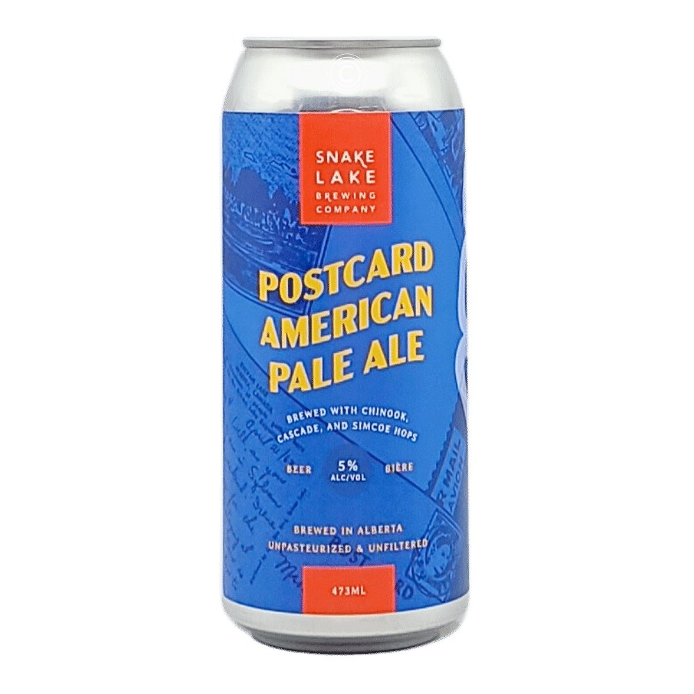 Postcard Pale Ale by Snake Lake Brewing Company, beer label