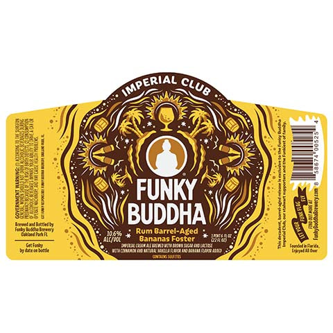 Funky Buddha Imperial Club Rum Barrel-Aged Banana Foster by Funky Buddha Brewery, beer label