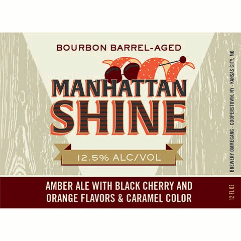 Ommegang Manhattan Shine Amber by Ommegang, beer label