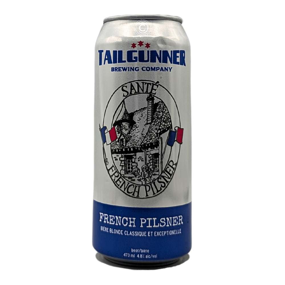 Sante French Pilsner by Tailgunner Brewing Company, beer label